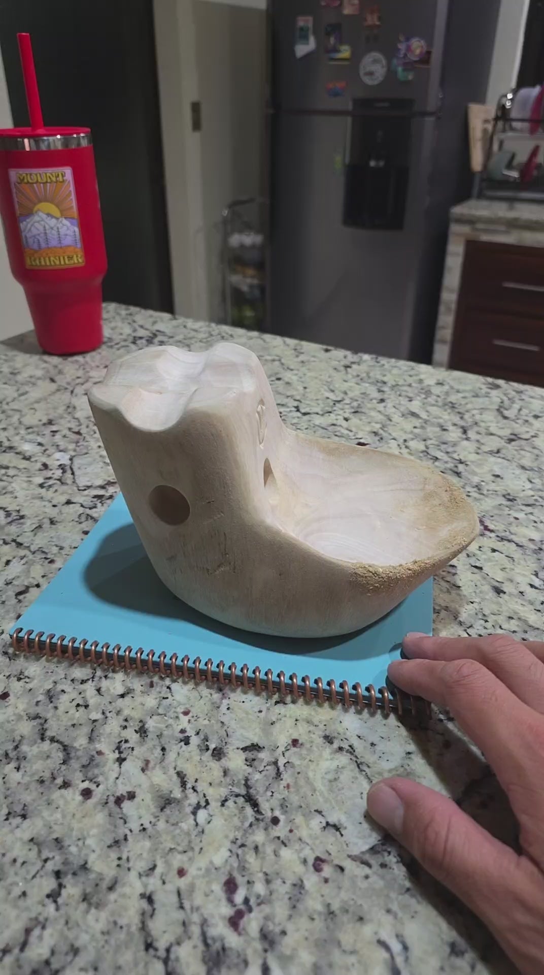 Cigar Ashtray – Sculptural Solid Melina Wood